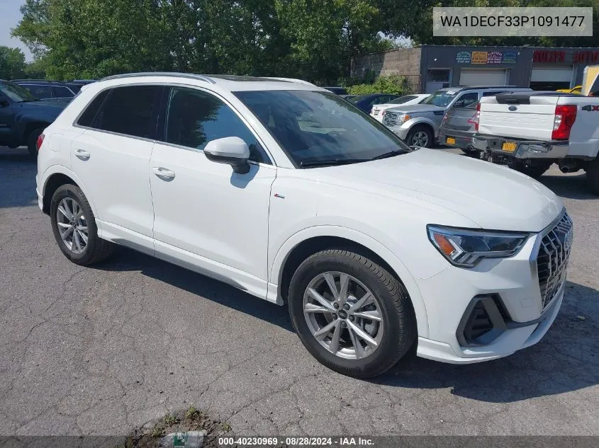 2023 Audi Q3 Premium S Line 45 VIN: WA1DECF33P1091477 Lot: 40230969