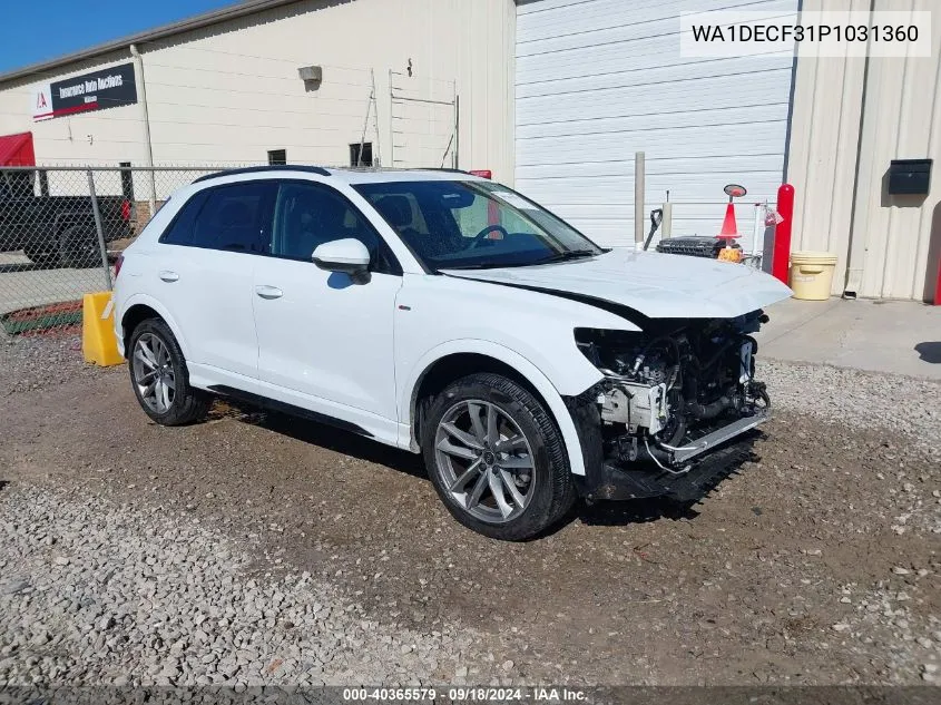 WA1DECF31P1031360 2023 Audi Q3 Premium 45 Tfsi S Line Quattro Tiptronic