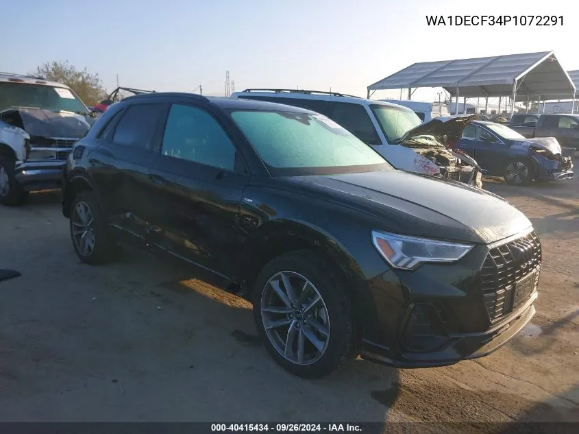 2023 Audi Q3 Premium 45 Tfsi S Line Quattro Tiptronic VIN: WA1DECF34P1072291 Lot: 40415434