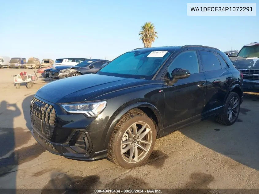 2023 Audi Q3 Premium 45 Tfsi S Line Quattro Tiptronic VIN: WA1DECF34P1072291 Lot: 40415434