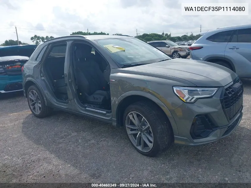 2023 Audi Q3 Premium 45 Tfsi S Line Quattro Tiptronic VIN: WA1DECF35P1114080 Lot: 40460349