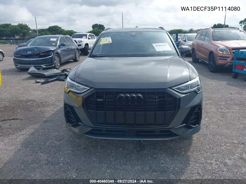 2023 Audi Q3 Premium 45 Tfsi S Line Quattro Tiptronic VIN: WA1DECF35P1114080 Lot: 40460349