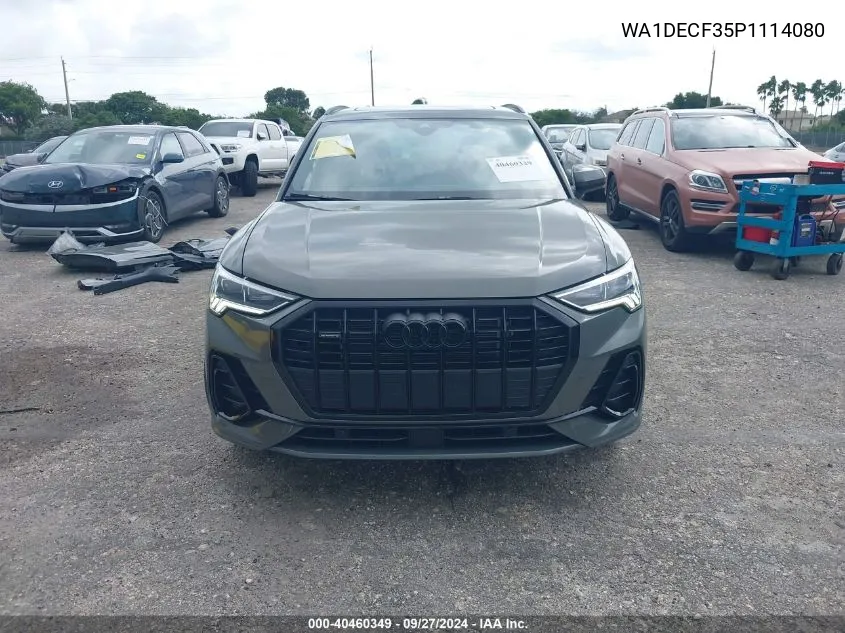 2023 Audi Q3 Premium 45 Tfsi S Line Quattro Tiptronic VIN: WA1DECF35P1114080 Lot: 40460349