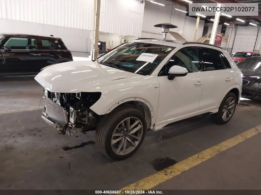 2023 Audi Q3 Premium 45 Tfsi S Line Quattro Tiptronic VIN: 0WA1DECF32P102077 Lot: 40658687