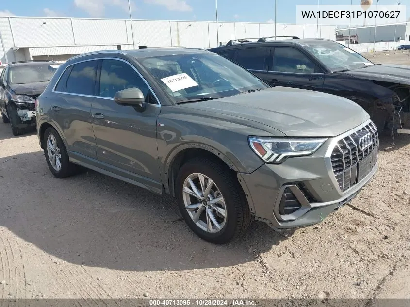 2023 Audi Q3 Premium S Line 45 VIN: WA1DECF31P1070627 Lot: 40713095