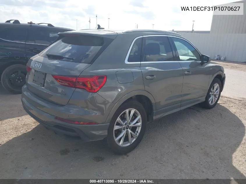 2023 Audi Q3 Premium S Line 45 VIN: WA1DECF31P1070627 Lot: 40713095