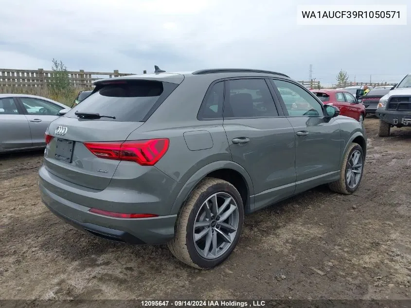 2024 Audi Q3 VIN: WA1AUCF39R1050571 Lot: 12095647