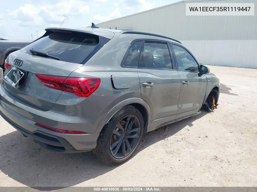 WA1EECF35R1119447 2024 Audi Q3 Premium Plus 45 Tfsi S Line Quattro Tiptronic