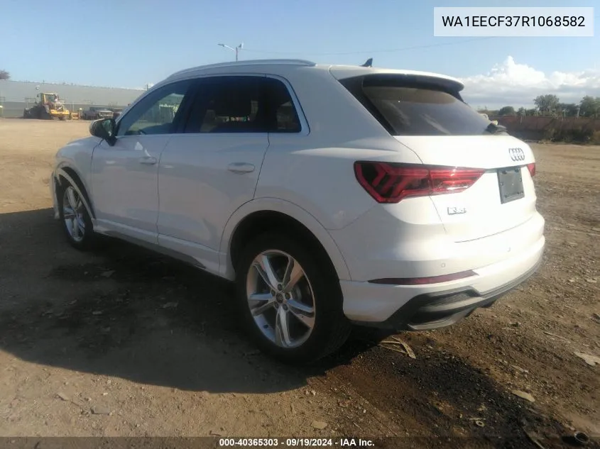 2024 Audi Q3 Premium Plus 45 Tfsi S Line Quattro Tiptronic VIN: WA1EECF37R1068582 Lot: 40365303