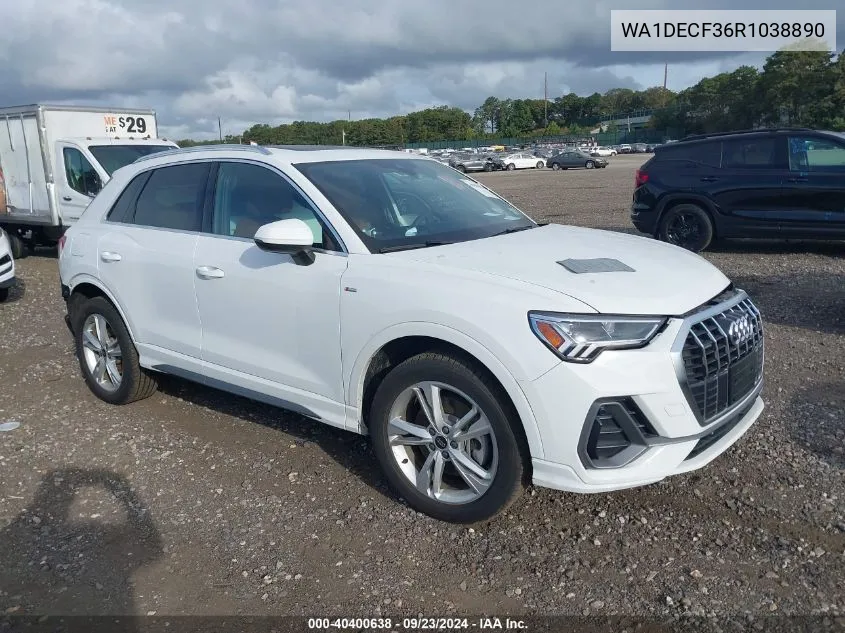 WA1DECF36R1038890 2024 Audi Q3 Premium 45 Tfsi S Line Quattro Tiptronic