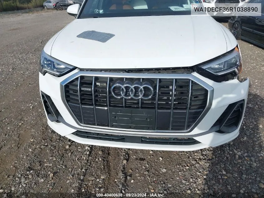 2024 Audi Q3 Premium 45 Tfsi S Line Quattro Tiptronic VIN: WA1DECF36R1038890 Lot: 40400638