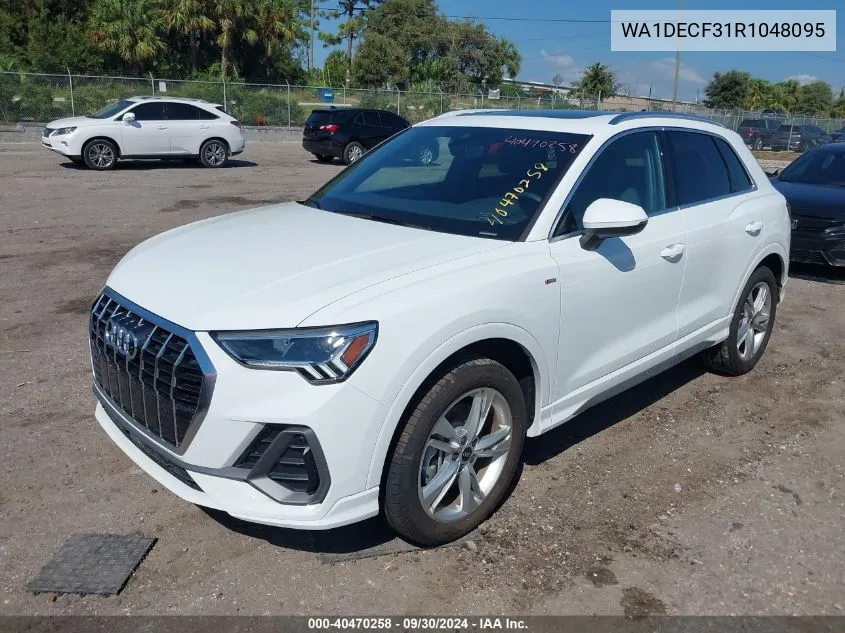 2024 Audi Q3 Premium S Line 45 VIN: WA1DECF31R1048095 Lot: 40470258