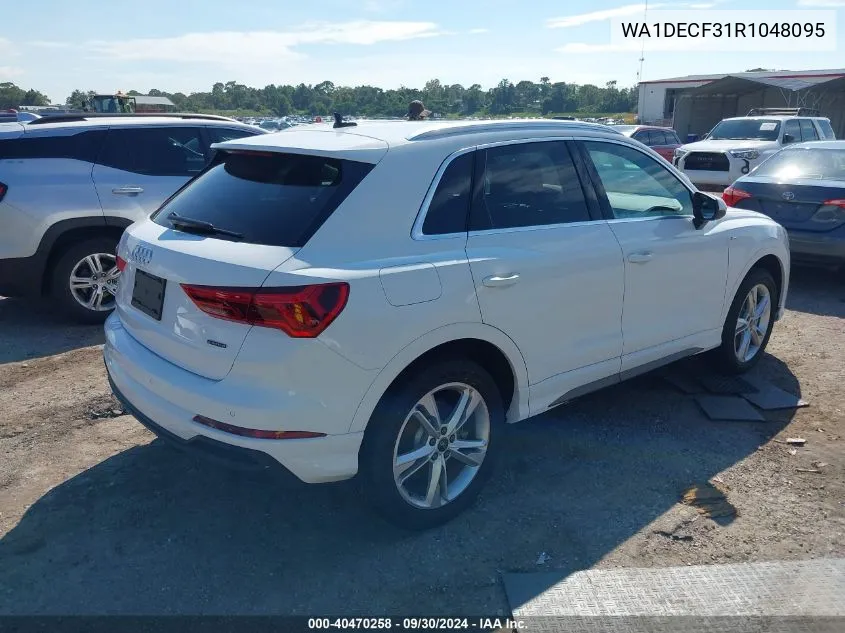 2024 Audi Q3 Premium S Line 45 VIN: WA1DECF31R1048095 Lot: 40470258