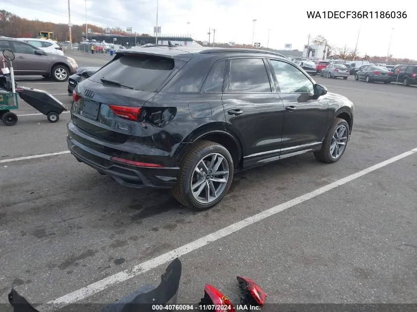 2024 Audi Q3 Premium 45 Tfsi S Line Quattro Tiptronic VIN: WA1DECF36R1186036 Lot: 40760094