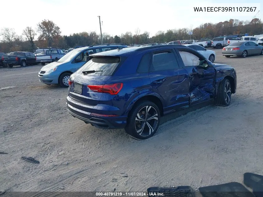 2024 Audi Q3 Premium Plus 45 Tfsi S Line Quattro Tiptronic VIN: WA1EECF39R1107267 Lot: 40791219