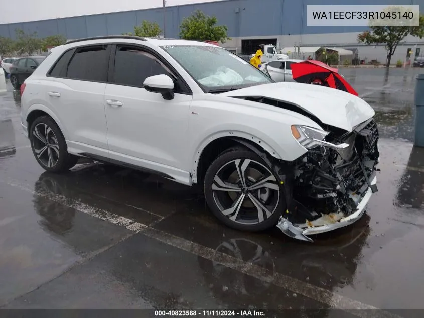 2024 Audi Q3 Premium Plus 45 Tfsi S Line Quattro Tiptronic VIN: WA1EECF33R1045140 Lot: 40823568