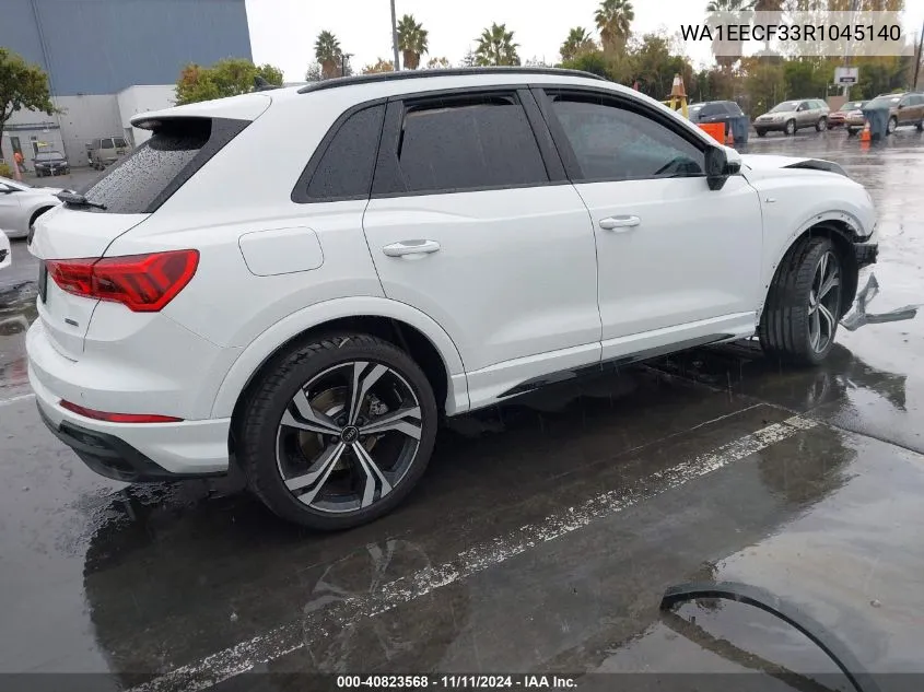 2024 Audi Q3 Premium Plus 45 Tfsi S Line Quattro Tiptronic VIN: WA1EECF33R1045140 Lot: 40823568