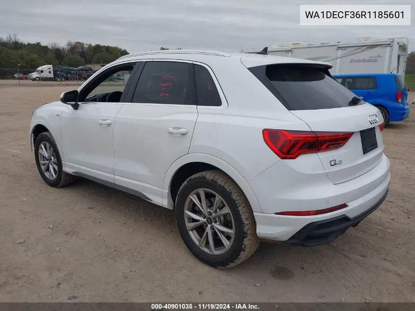 2024 Audi Q3 Premium 45 Tfsi S Line Quattro Tiptronic VIN: WA1DECF36R1185601 Lot: 40901035