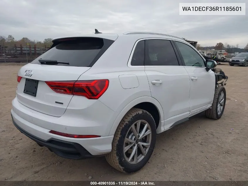 2024 Audi Q3 Premium 45 Tfsi S Line Quattro Tiptronic VIN: WA1DECF36R1185601 Lot: 40901035