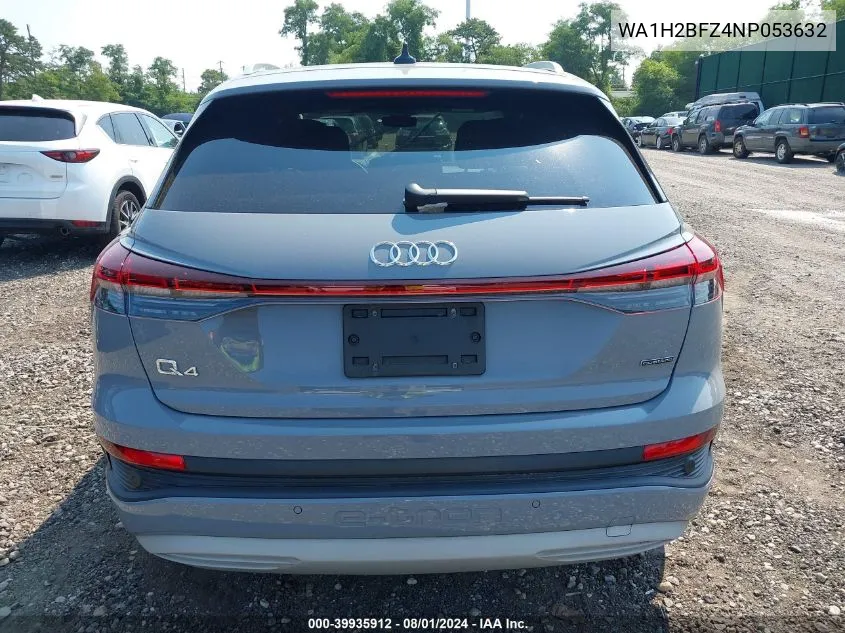 2022 Audi Q4 E-Tron Premium Plus 50 Quattro VIN: WA1H2BFZ4NP053632 Lot: 39935912