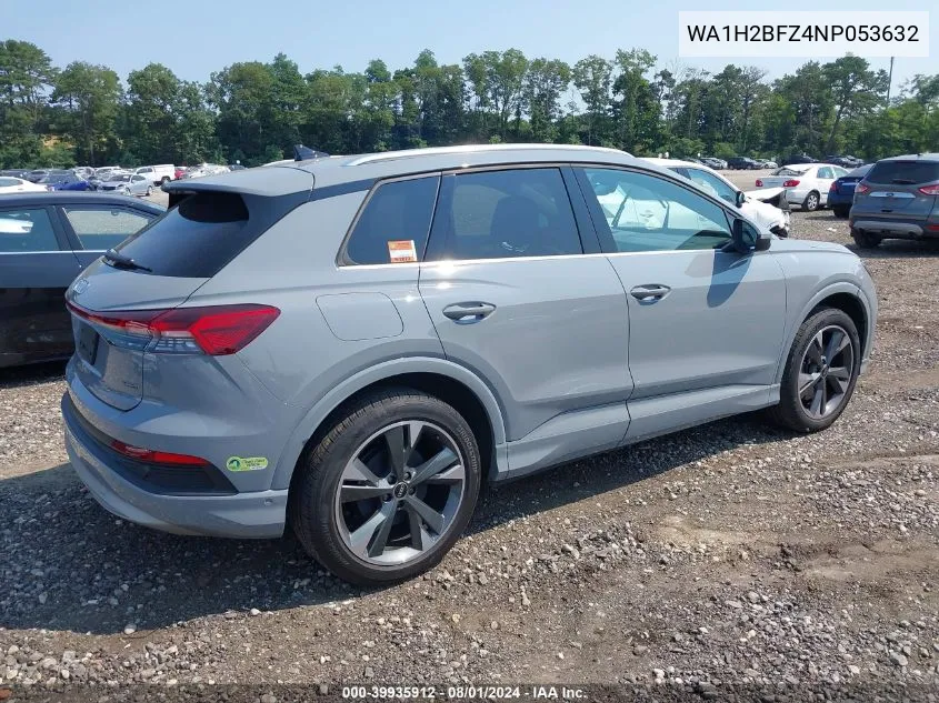 2022 Audi Q4 E-Tron Premium Plus 50 Quattro VIN: WA1H2BFZ4NP053632 Lot: 39935912