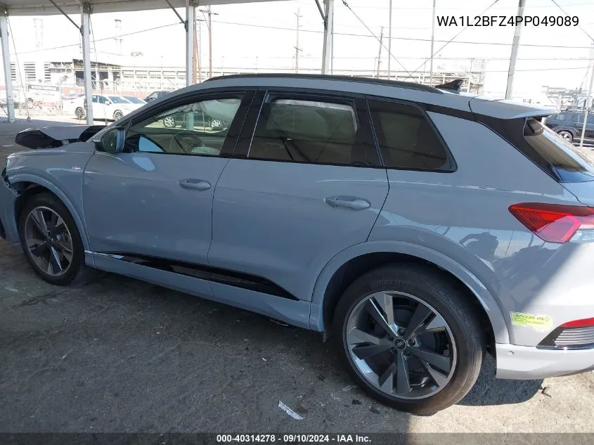 2023 Audi Q4 E-Tron Premium Plus VIN: WA1L2BFZ4PP049089 Lot: 40314278