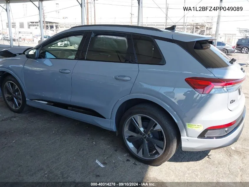 2023 Audi Q4 E-Tron Premium Plus VIN: WA1L2BFZ4PP049089 Lot: 40314278