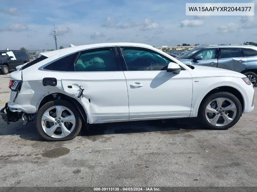 2024 Audi Q5 Sportback Premium Plus 45 Tfsi S Line Quattro S Tronic VIN: WA15AAFYXR2044377 Lot: 39113130