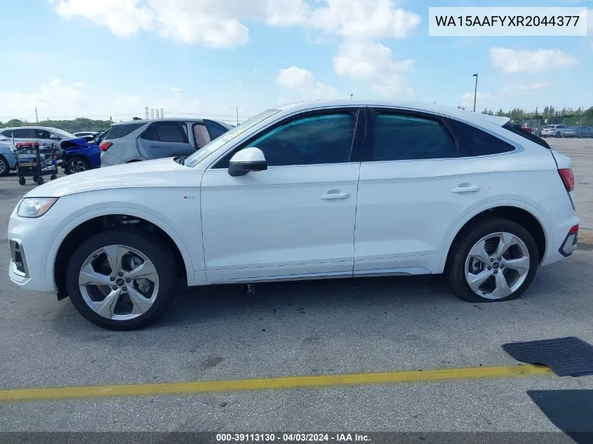 2024 Audi Q5 Sportback Premium Plus 45 Tfsi S Line Quattro S Tronic VIN: WA15AAFYXR2044377 Lot: 39113130