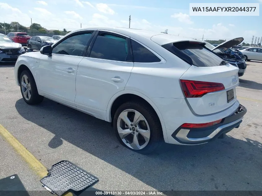 2024 Audi Q5 Sportback Premium Plus 45 Tfsi S Line Quattro S Tronic VIN: WA15AAFYXR2044377 Lot: 39113130