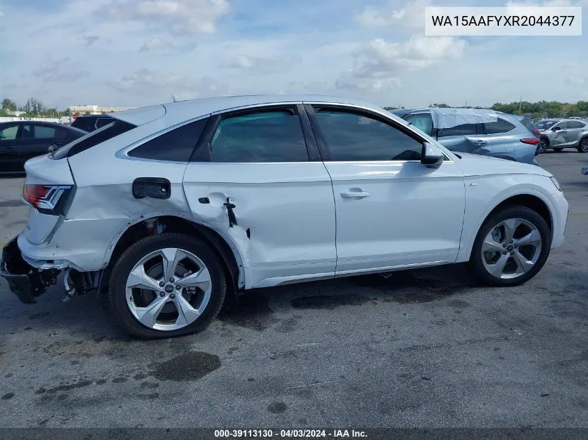 2024 Audi Q5 Sportback Premium Plus 45 Tfsi S Line Quattro S Tronic VIN: WA15AAFYXR2044377 Lot: 39113130