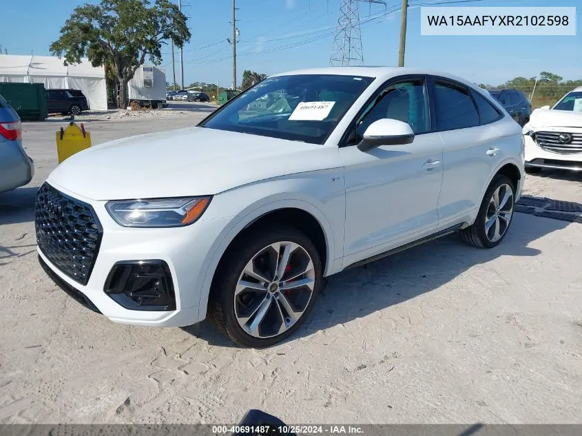 2024 Audi Q5 Sportback Premium Plus 45 Tfsi S Line Quattro S Tronic VIN: WA15AAFYXR2102598 Lot: 40691487