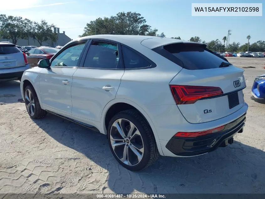 2024 Audi Q5 Sportback Premium Plus 45 Tfsi S Line Quattro S Tronic VIN: WA15AAFYXR2102598 Lot: 40691487