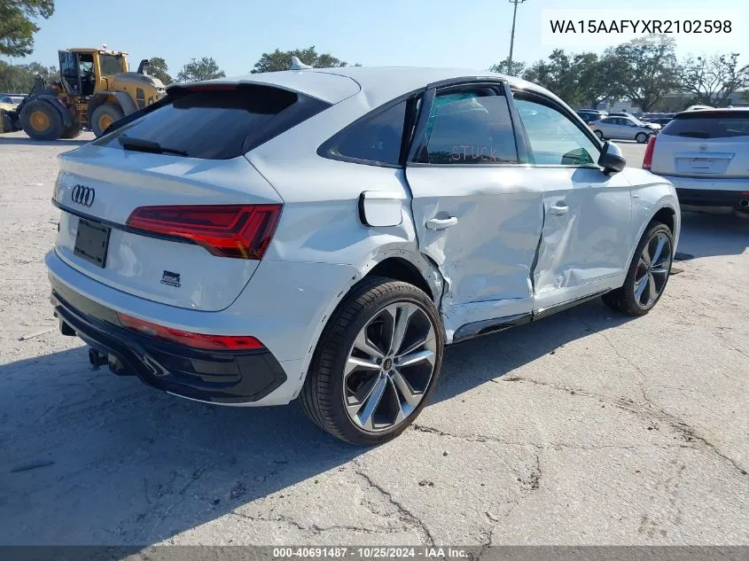 2024 Audi Q5 Sportback Premium Plus 45 Tfsi S Line Quattro S Tronic VIN: WA15AAFYXR2102598 Lot: 40691487