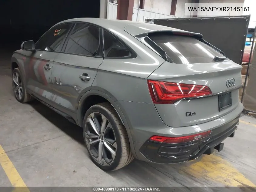 2024 Audi Q5 Sportback Premium Plus 45 Tfsi S Line Quattro S Tronic VIN: WA15AAFYXR2145161 Lot: 40908170