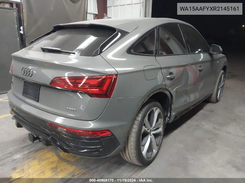 2024 Audi Q5 Sportback Premium Plus 45 Tfsi S Line Quattro S Tronic VIN: WA15AAFYXR2145161 Lot: 40908170