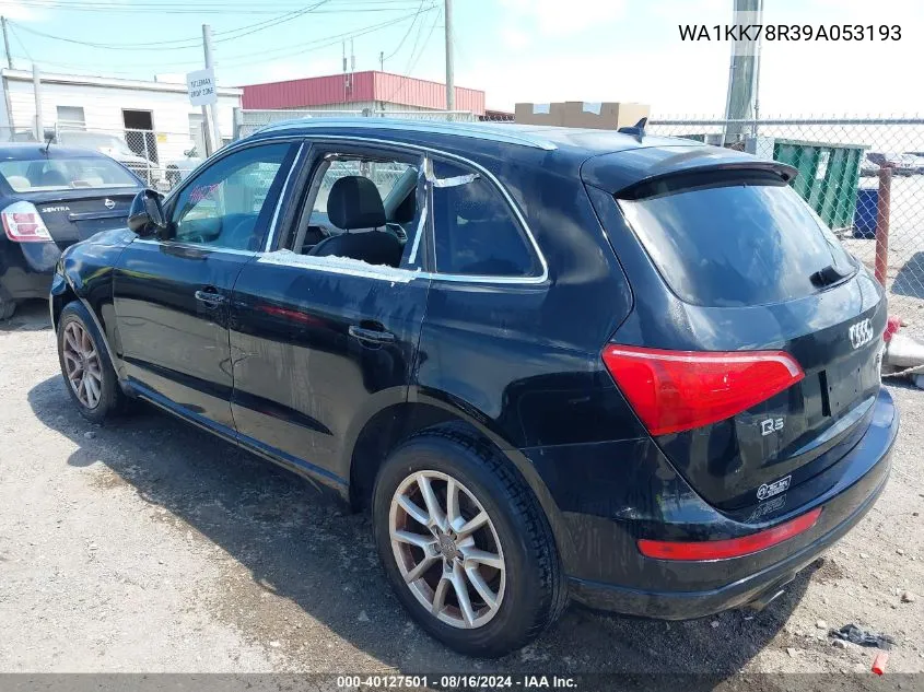 2009 Audi Q5 3.2 Premium VIN: WA1KK78R39A053193 Lot: 40127501