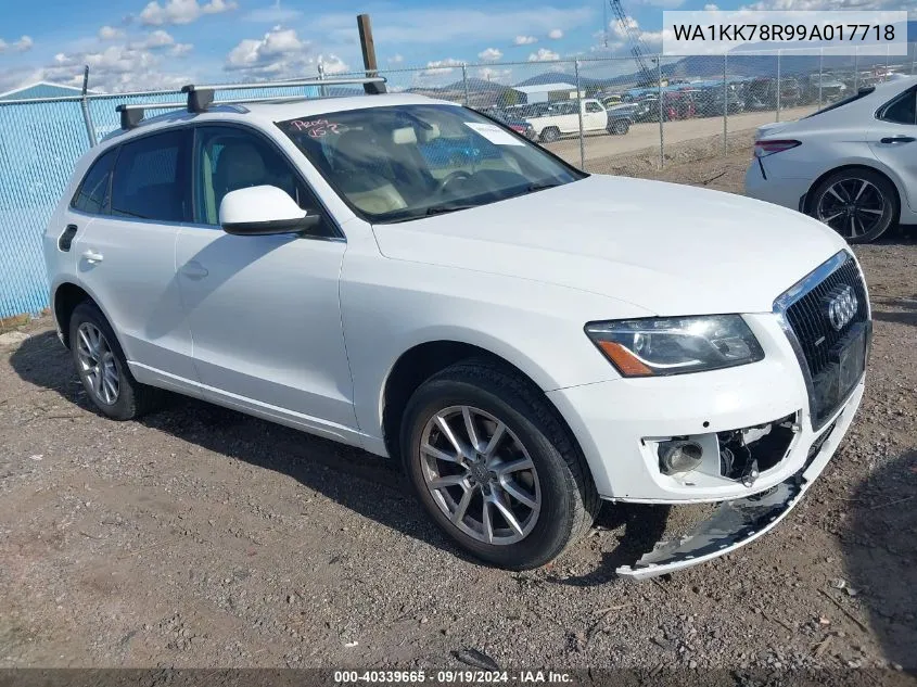 2009 Audi Q5 3.2 Premium VIN: WA1KK78R99A017718 Lot: 40339665