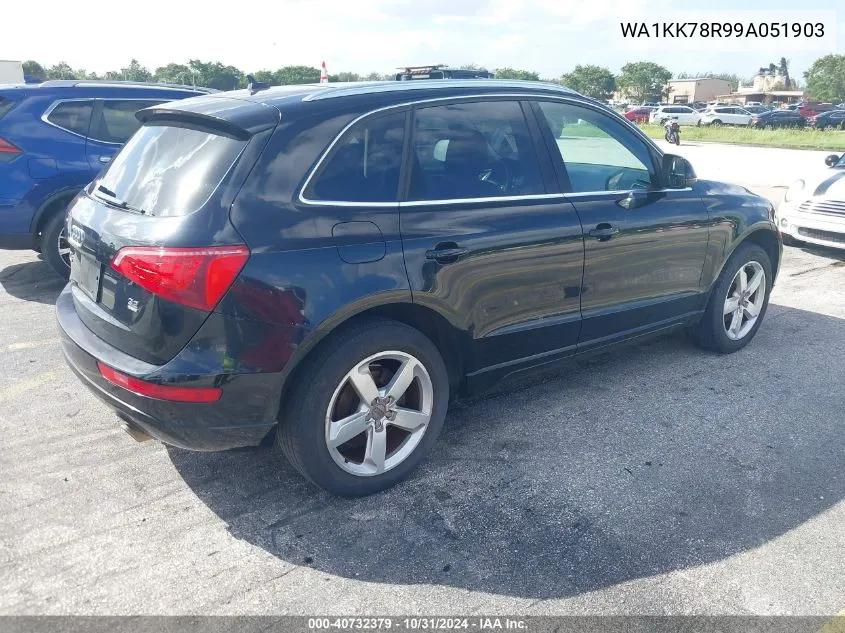 2009 Audi Q5 3.2 Premium VIN: WA1KK78R99A051903 Lot: 40732379