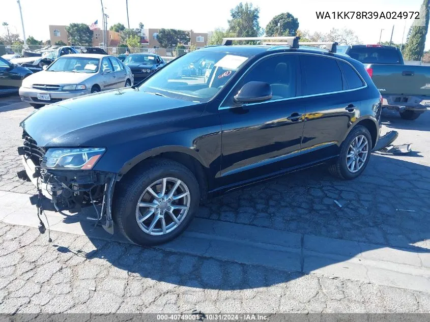 2009 Audi Q5 3.2 Premium VIN: WA1KK78R39A024972 Lot: 40749001