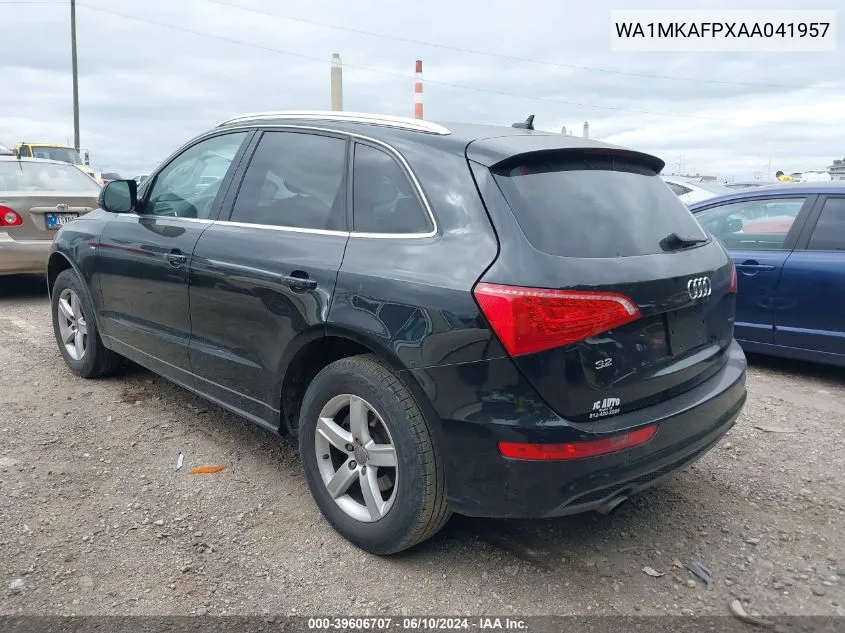 2010 Audi Q5 3.2 Premium VIN: WA1MKAFPXAA041957 Lot: 39606707