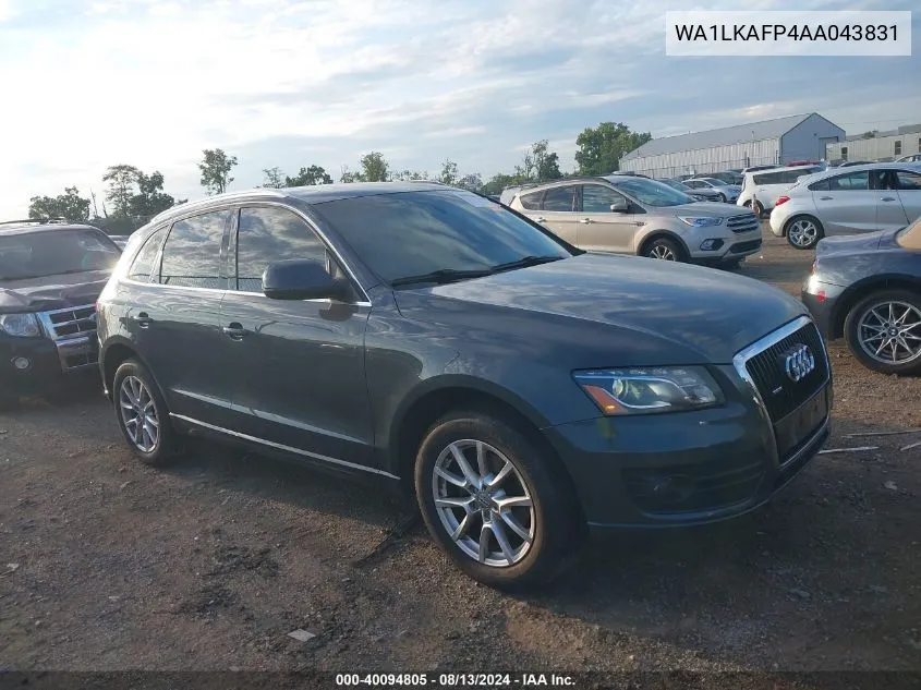 2010 Audi Q5 3.2 Premium VIN: WA1LKAFP4AA043831 Lot: 40094805