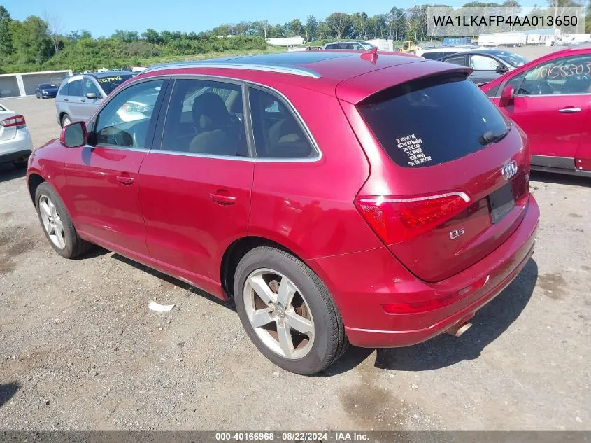 2010 Audi Q5 3.2 Premium VIN: WA1LKAFP4AA013650 Lot: 40166968