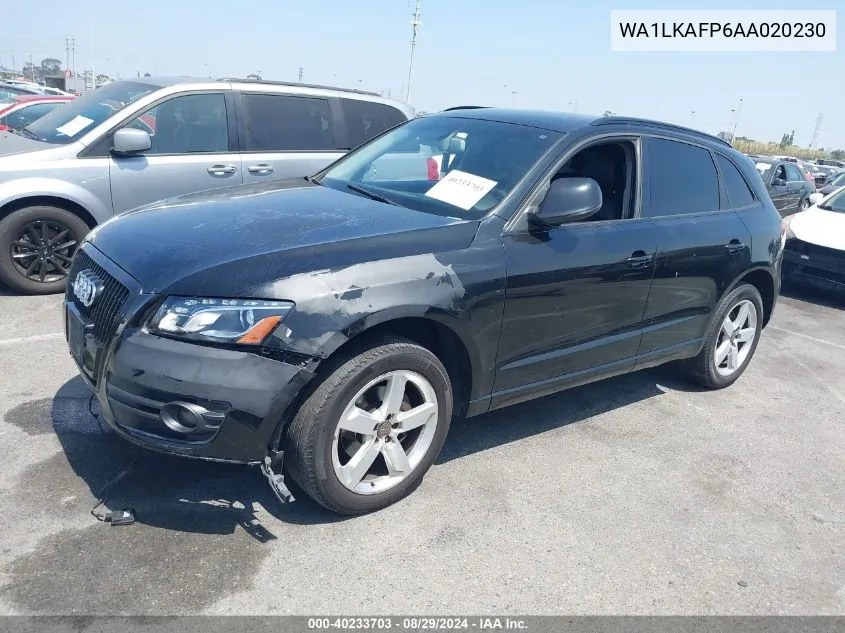 2010 Audi Q5 3.2 Premium VIN: WA1LKAFP6AA020230 Lot: 40233703