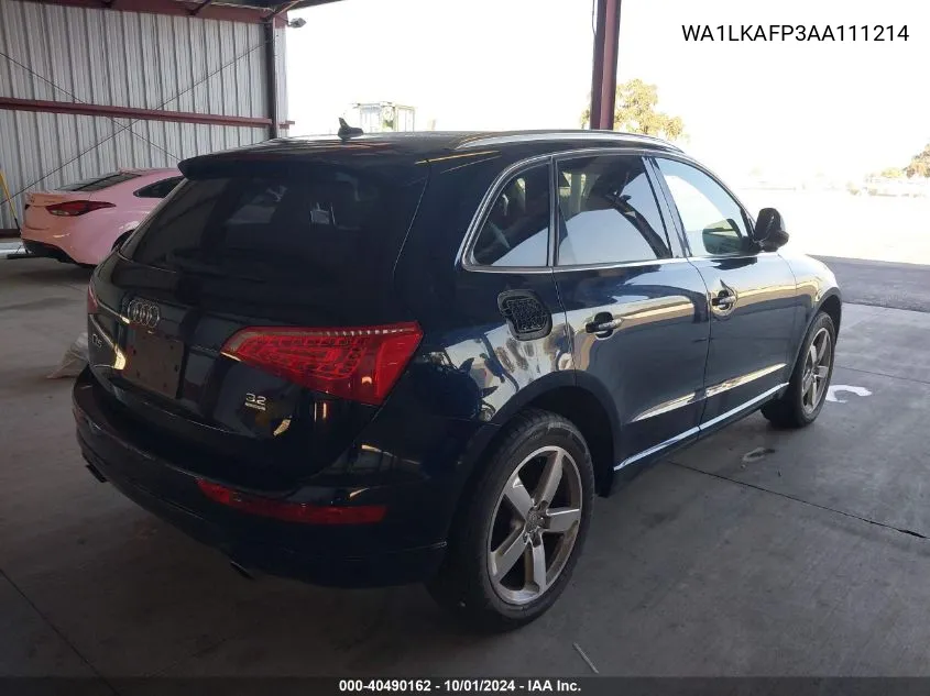 WA1LKAFP3AA111214 2010 Audi Q5 3.2 Premium