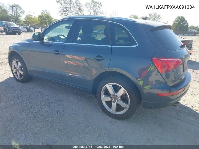 2010 Audi Q5 3.2 Premium VIN: WA1LKAFPXAA091334 Lot: 40512745