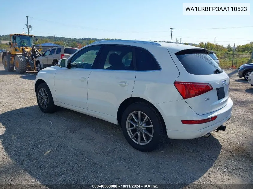 2010 Audi Q5 3.2 Premium VIN: WA1LKBFP3AA110523 Lot: 40563088