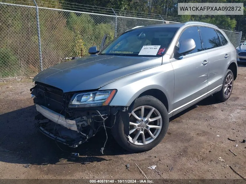 2010 Audi Q5 3.2 Premium VIN: WA1CKAFPXAA092872 Lot: 40578140