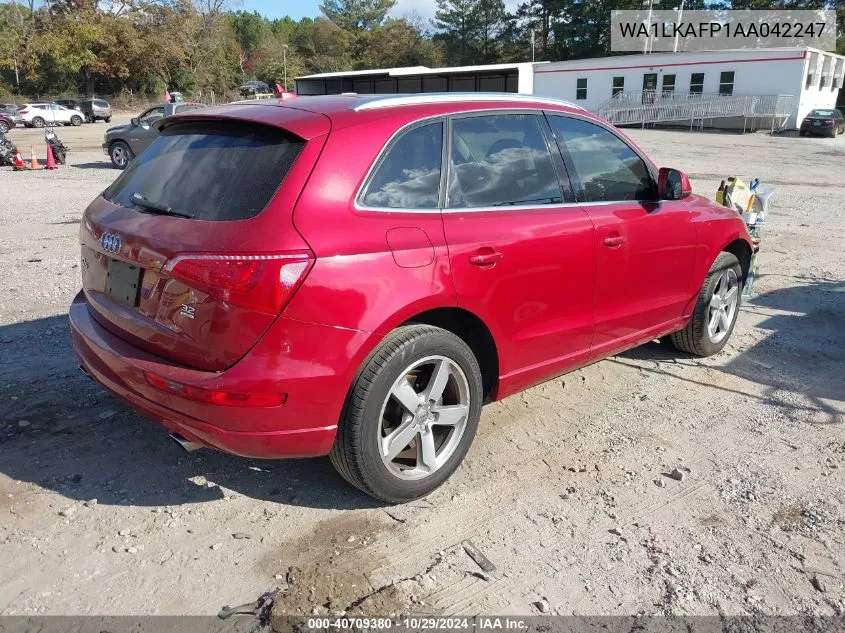 2010 Audi Q5 3.2 Premium VIN: WA1LKAFP1AA042247 Lot: 40709380