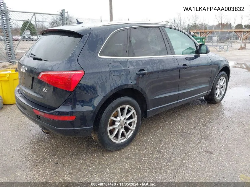 2010 Audi Q5 3.2 Premium VIN: WA1LKAFP4AA003832 Lot: 40757470